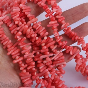 Beads Chinese Pink Dyed Coral Beads 6-8mm - Etsy Canada