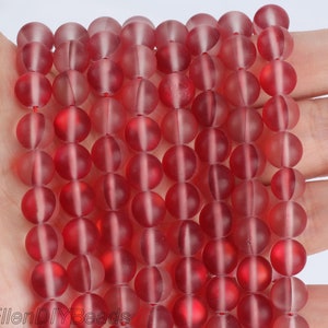 Matte Red Spectrolite Beads, Mystic Aura Quartz Flash Crystal Beads, Iridescent Crystal Gemstones, Wholesale Loose Strand--15 inches--MS0012