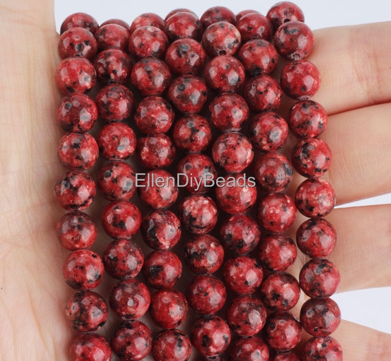 thumbnail image 2 of Natural Red Garnet Gemstone Beads | 8mm Round Loose Beads For Jewelry Making DIY 2 of 9