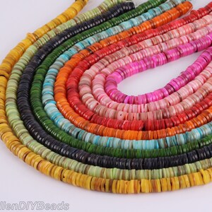 2x8 Mm Flat Round Shell Beads,choose Color,loose Shell Pearl Beads ...