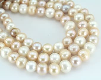 AA + 8-9 mm Guter Glanz Natürliche Farbe Süßwasser Perlen Strang, Echte Süßwasser Perlen Perlen, Lose Nukleierte Perlen, Perle für Schmuck machen