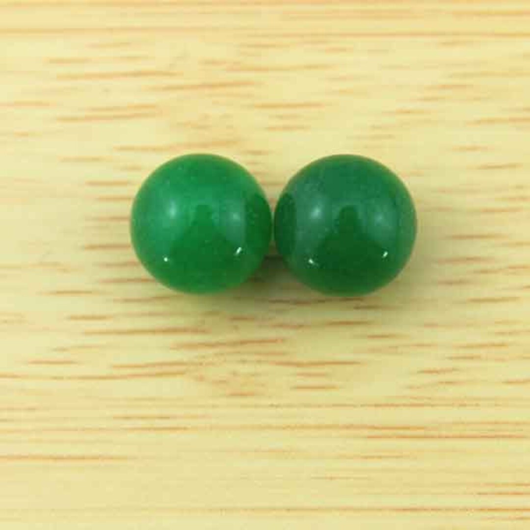 8mm Round Smooth Green Jade Gemstone Beads,loose Jade Beads,half Hole