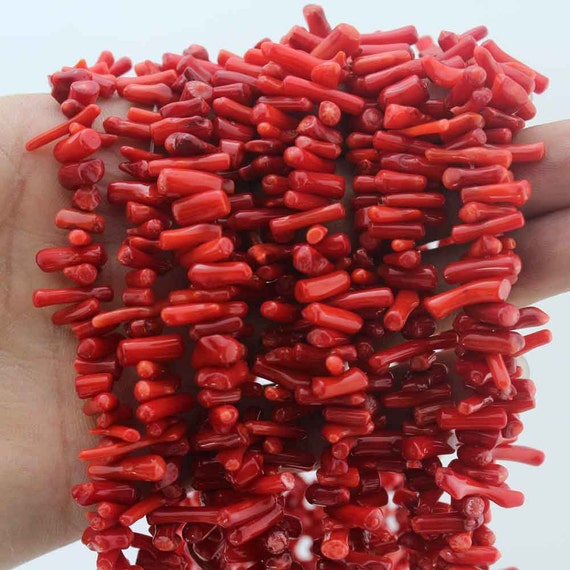 10% Discount Coral Beadsone Full Strandred Stick Coral | Etsy