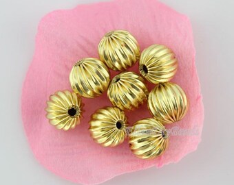 thumbnail interactive-video image 1 of 144 Vintage Filigree Brass Round Beads – 10mm – New Old Stock Z324 1 of 5