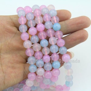 High Quality 8mm Round Colorful Jade Beads,One Full Strand,Smooth Jade Beads, Gemstone Beads,Jade Jewelry-- 48Pieces-15.5 inches--BJ051