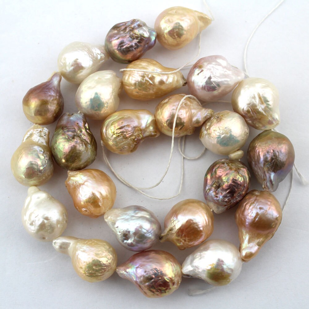 14-19mm AA Nucleated Pearl Beadsnatural Fireball Pearl - Etsy