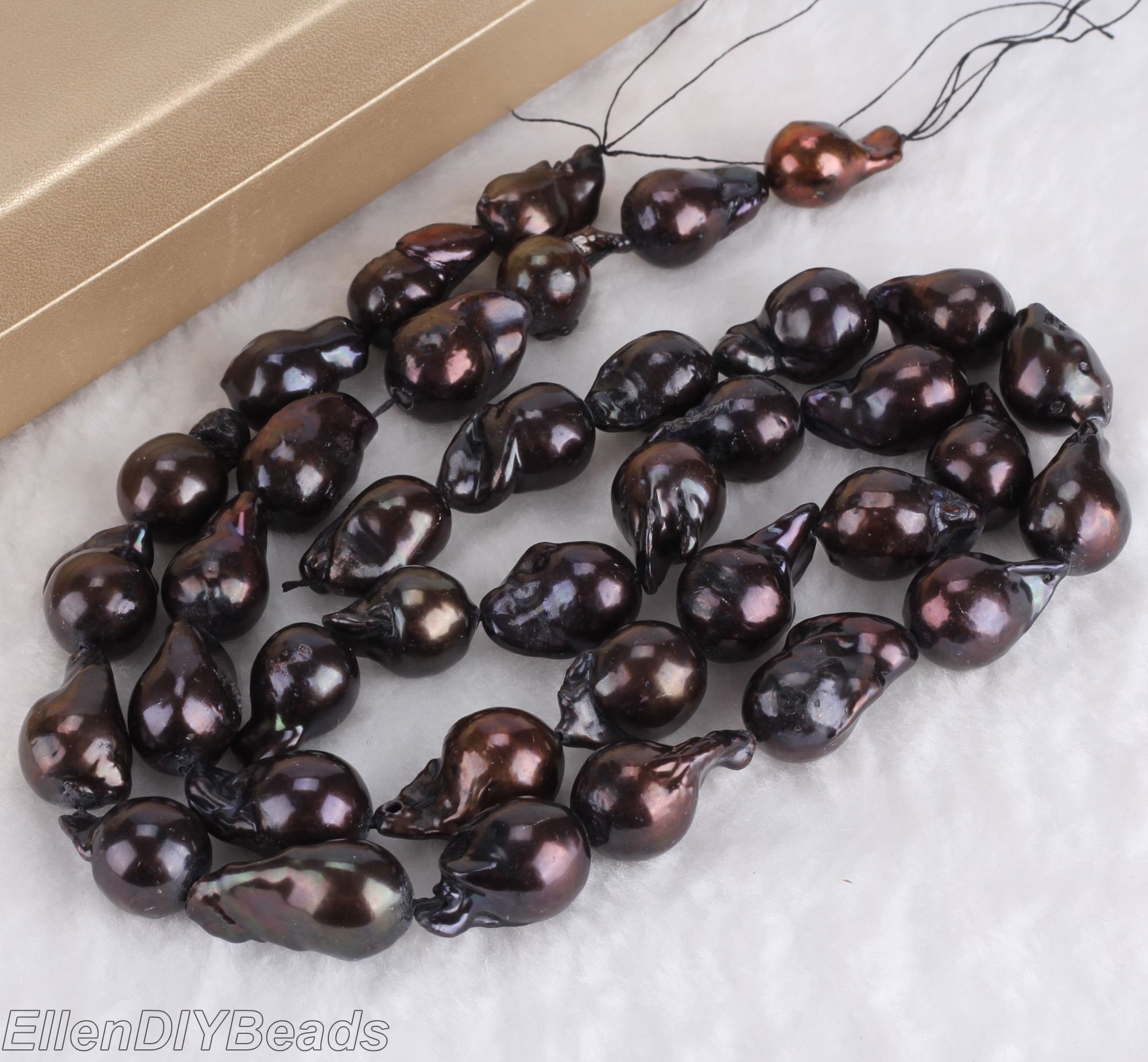 13-15x20-25mm Peacock Black Baroque Pearl Beads, Teardrop Freshwater Pearl Beads, Fireball Baroque Pearls, Pearl Jewelry--16inches---CAC0016