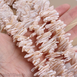 AA+ 3-3.5x27-29mm Biwa Stick Pearl Beads,Freshwater Cultured Pearls,Natural White Wholesale Biwa Pearl beads,Pearl Jewelry Supplies-ZS009