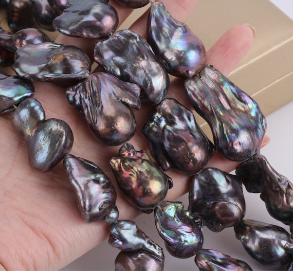 Black sale baroque pearls