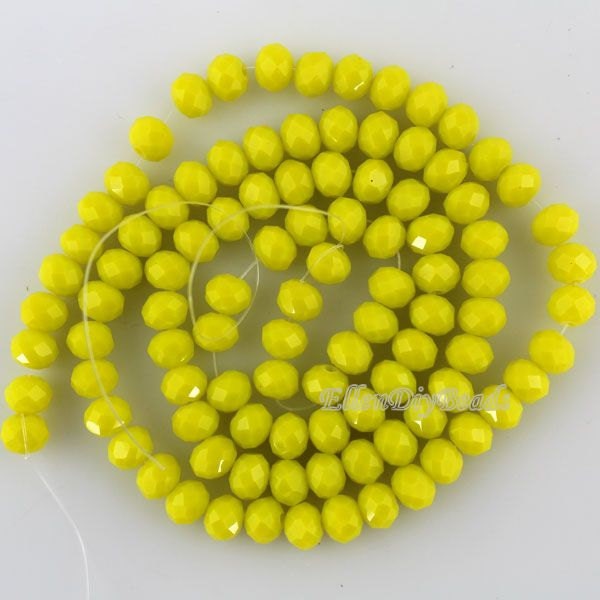 6mm Romantic Yellow Green Faceted Beads, Fashion Yellow Crystal Beads, Loose Bead Strings, Wholesale Beads, Gemstone Supplies--100pcs--BR072
