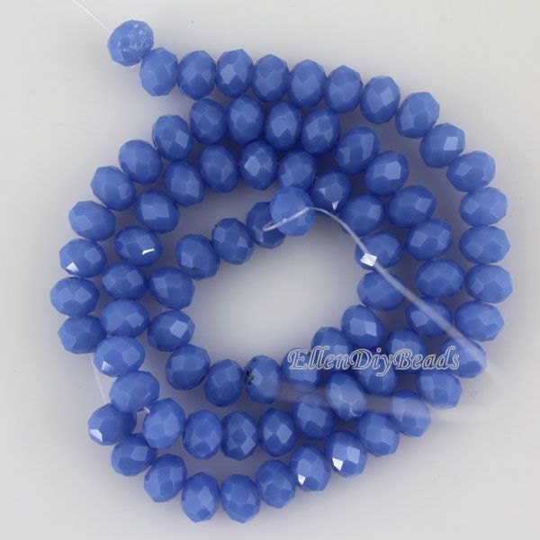 60%OFF 100 Pieces,New 6mm Romantic Dark Blue Rondelle Faceted Crystal Beads,Dark Blue Crystal Beads,1Strand,Gemstone Beads,Supplies-BR065