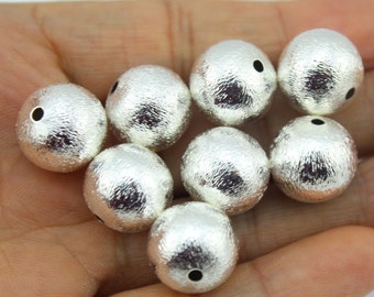 10pcs-14mm High Quanlity 14 K Gold/Silver Plated Beads,Round Spacer Beads, Loose Beads for Jewelry Necklace  Bracelet Making Supply -CN029