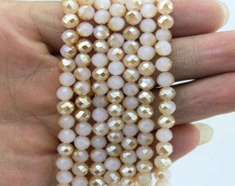 6mm Bronze Faceted Crystal Rondelle Beads: DIY Jewelry Making