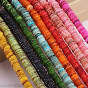2x8 Mm Flat Round Shell Beads,choose Color,loose Shell Pearl Beads ...