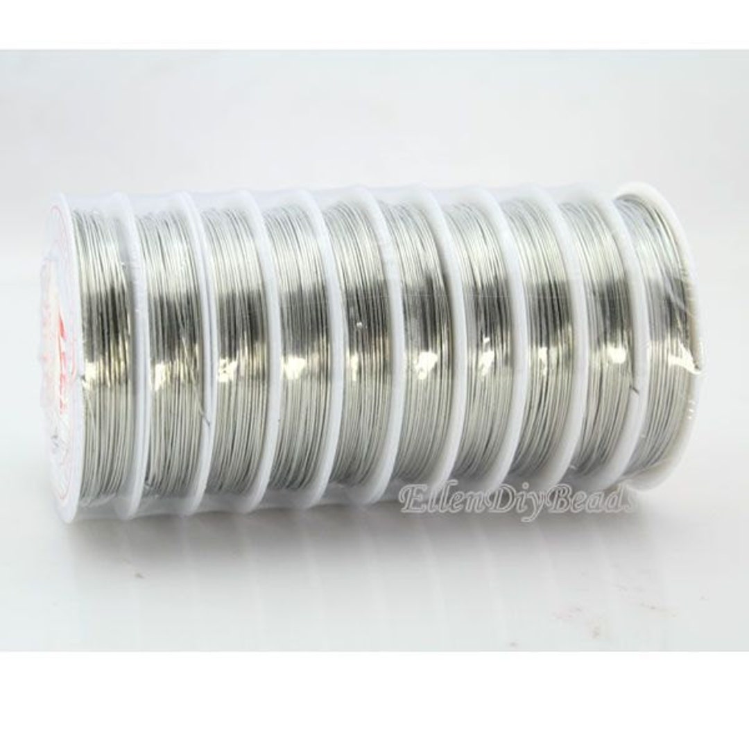 0.6mm Silver Plated Copper Wire Craft Wrapping Suppliesbead Etsy