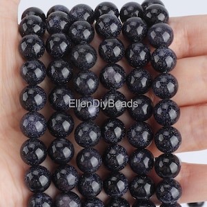 4-12mm Blue Sandstone, Smooth Blue Gemstone Beads, Nearly Round Beads, Jewelry Making, Beading Supplies, Wholesale beads--15inches--STN0012