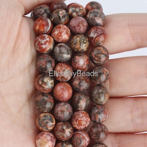 4-12mm Multicolor Leopard Skin Beads, Smooth Round Beads, Bulk Beads Supplies,Wholesale Beads,Loose Bead Strand,DIY Gift--15inches--STN00184