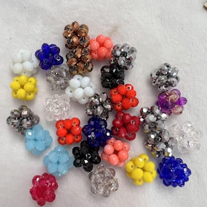 13mm 10pcs Handmade Multicolored Crystal Balls,Round Glass Beads,Necklace/Earring Charms