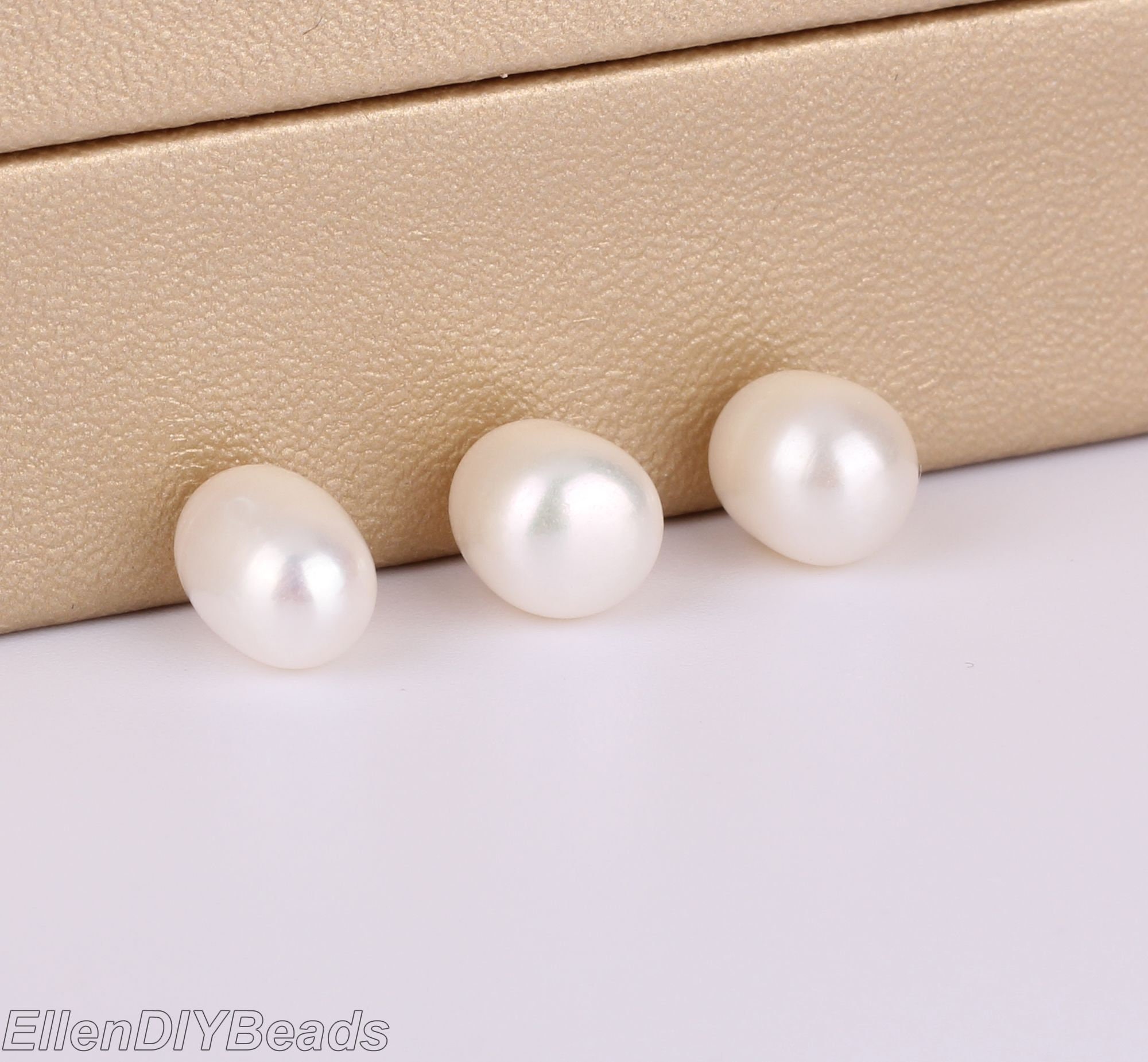 4mm 5mm Naturale Bianco Perla D'acqua Dolce Pietra Forma Di Riso - Foto 5