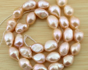11x30mm Baroque Keshi Freshwater Biwa Pearl Stick Beads For Jewelry Making 15" 