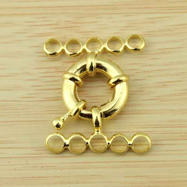 High Quality 5 row Jewelry Clasp,5 Pcs Steering Wheel Clasps Connector,Golden Plated Clasp,NecklaceBracelet Clasp,Clasp Findings--CL009
