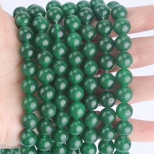 4/6/8/10/12mm Round Green Malay Jade, Elegant Gemstone Beads, Loose Jade Beads, Necklace Bracelet Earrings Jewelry Making--15inches--STN0022