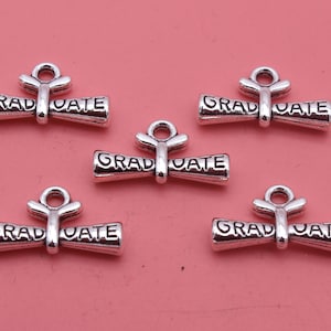 10cps- Graduate charm pendant.Graduation charm.,Alloy charm-11x21mm