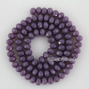 6mm Romantic,Dark Purple Faceted Crystal Beads,Crystal Glass Rondelle  Beads,Loose Gemstone  Spacer Beads,DIY beads,Jewelry Supplies-BR044