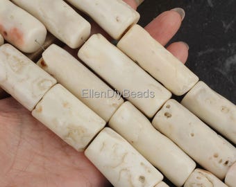 Good Quality White Bamboo Coral Beads,Tube Coral Beads,Loose Gemstone For DIY Design Necklace Bracelet,Wholesale Jewlery Making Beads--BC026