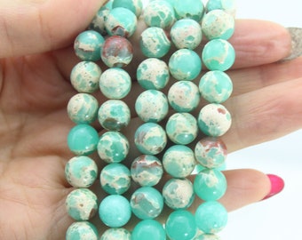 8mm Round Snake Skin Jasper beads,Shou Shan stone, Mala Beads, Loose Round Beads,Jewelry Supply For Necklace Bracelet -15-16inches-NC132