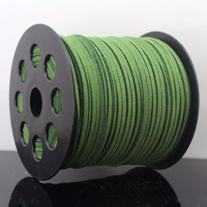 3mm Wide Faux Suede Fabric Leather Flat Cord String Rope, Natural Color String Lace, Flat Leather Cord,wholesale Cord, DIY charms--A064