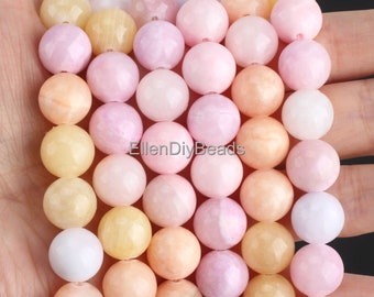 Cuentas de jade de colores caramelo de 6-12 mm, cuentas de jade de color claro, cuentas de energía curativa, cuentas al por mayor, suministros para abalorios, fabricación de joyas - 15 pulgadas - STN00424