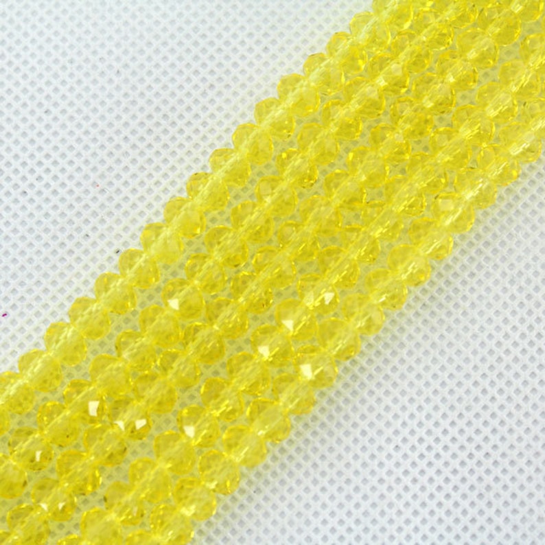 60OFF 100 Pcsfaceted Yellow Crystal Yellow Crystal Beads Etsy