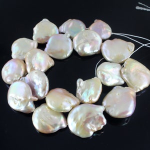 20-22x23-26mm Good Quality Natural Purple Irregular Pearls, Large Drop Pearl Beads, Flat Coin Pearls, Pearl Supply, DIY Wedding Jewelry-NP06