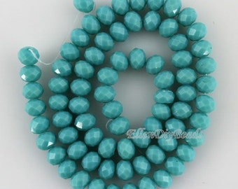 100 Pieces,New 6mm Romantic Roundelle Faceted Crystal Beads, Loose Glass Crystal Rondelle  Spacer Beads for DIY Jewelry Making-BR061
