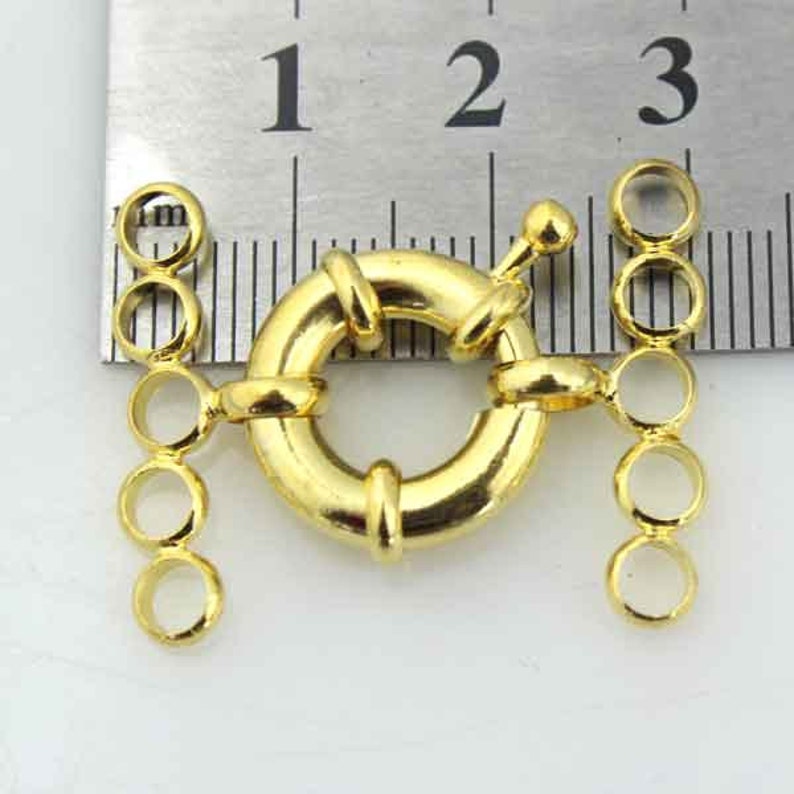 High Quality 5 row Jewelry Clasp,5 Pcs Steering Wheel Clasps Connector,Golden Plated Clasp,NecklaceBracelet Clasp,Clasp Findings--CL009