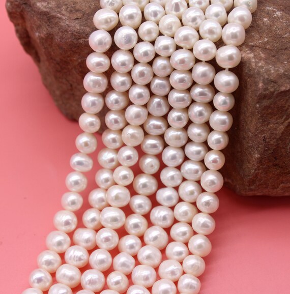 7-8mm Round Pearl Strand In Various Colors