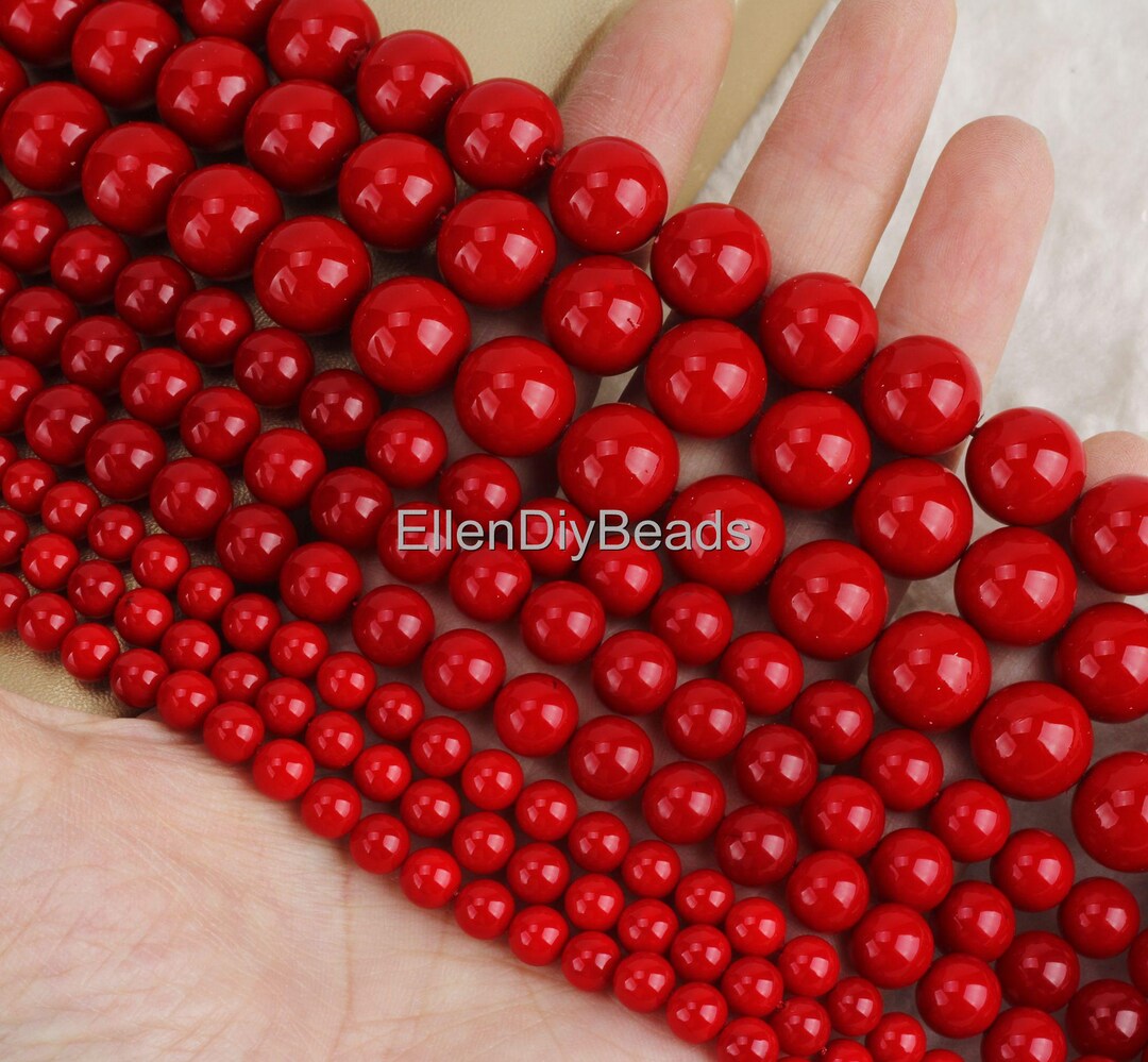 Red Round Shell Beads Strand,4mm-12mm Full Strand Supply,diy,jewelry ...