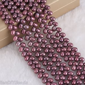 20% off 8-9mm High Luster Purple Freshwater Potato Pearl Beads,Loose Baroque Pearls,Wedding Jewelry,DIY jewerly -15.5 inches-CHL0032