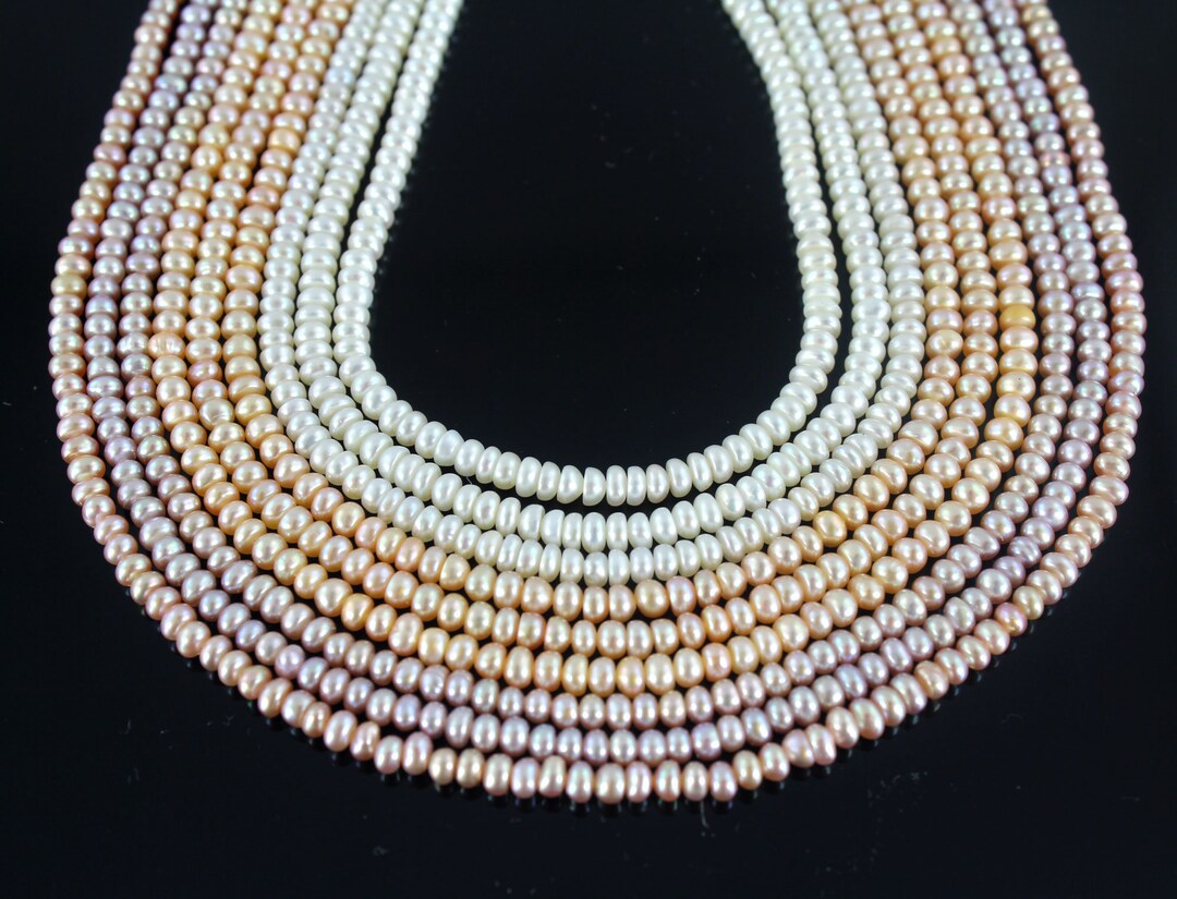 AA 33.5mm Genuine Freshwater Button Pearl Bead,cultured Pearl Strands