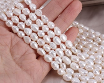 20%OFF 6-7mm Natural Nugget Pearls, Nugget Pearls, White Freshwater Pearls, Loose Pearls, Bride Jewelry, Jewelry Supplies--15inches--LN004-1