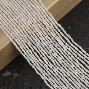 2.5-3mm Genuine White Rice freshwater Pearls, Loose Seed Pearls, Wedding Pearl Necklace, Wholesale Pearls, Loose Beading Supplies---DXZ001