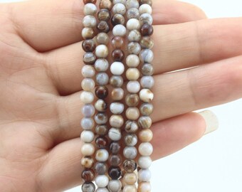 Brown Agate Beads,4mm Round Agate Beads,Agate strand, beading supplies,Gemstone Beads,Diy jewelry beads-- 96 Pieces---15inches--EB401
