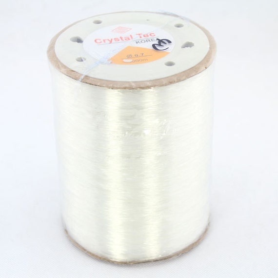 High Quality 0.8MM White Japanese Elastic Cord / Thread Crystal String 1  Spool 60 Meters Bulk Lot Options 64705-S2549 