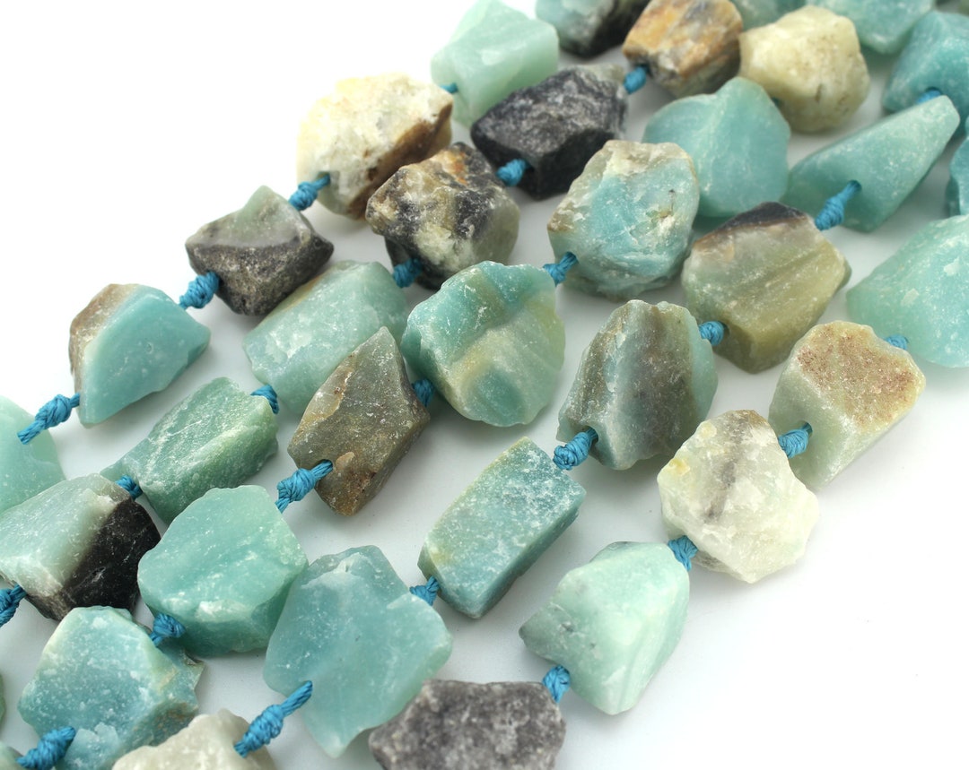 1524mm Natural Nuggte Amazonite Stone Beads ,large Raw Stone Beads