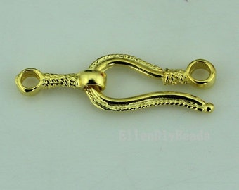 4 Set Clasps Connector,Golden Plated Clasp,Necklace Clasp,Bracelet Clasp,Coral/Pearl/Turquoise Jewelry Clasp,Clasp Findings--BN046
