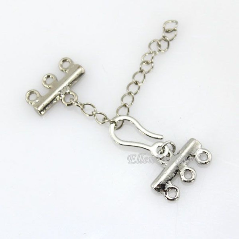 Fashion Style Jewelry Clasp6 Sets Clasps Connector3 Rows Etsy