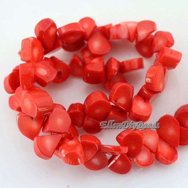 Orange Red Teardrop Coral Beads,Loose Healing Energy Gemstone  Beads,DIY Jewelry Making Design for Bracelet Necklace-10*17mm-15 inches-BC021