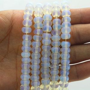 5x8mm Opal Rondelle Beads,Opalite beads,Rondelle beads,Clear spacer beads,Loose Gemstone Beads,One Full Strand-15  inches-80pcs--EBT98