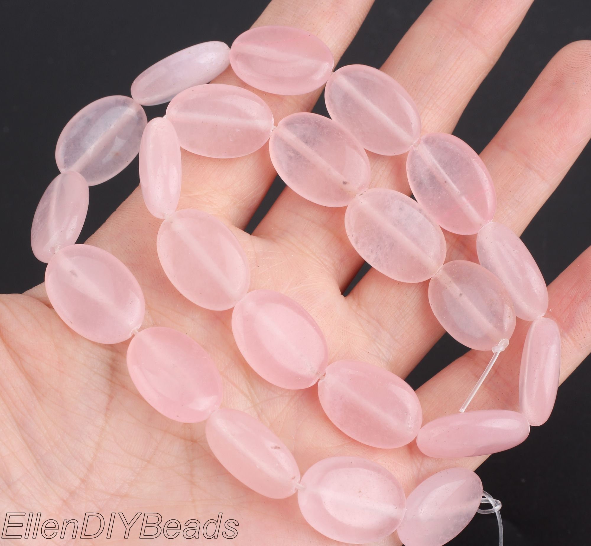 Perline Di Giada Ovale Piatta Arancione, 13 X 18 Mm, Perline Di - Foto 5